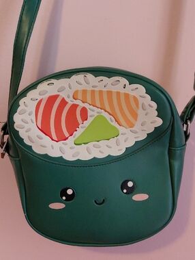 MAD Engine Green Kawaii Sushi Crossbody Bag